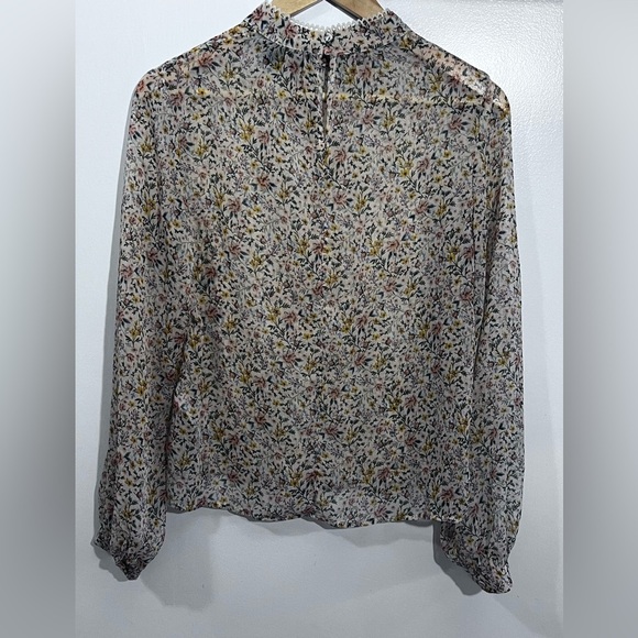Floral Print Sheer Blouse - Picture 2 of 7